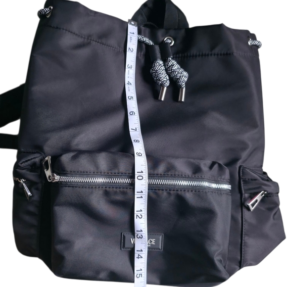New Versace Black Nylon  Backpack - Picture 4 of 5